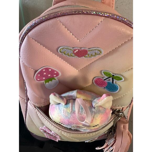 New Miss Gwen OMG Mini Backpack Custom Patches Pink Quilted Bag with Charms - Picture 10 of 11